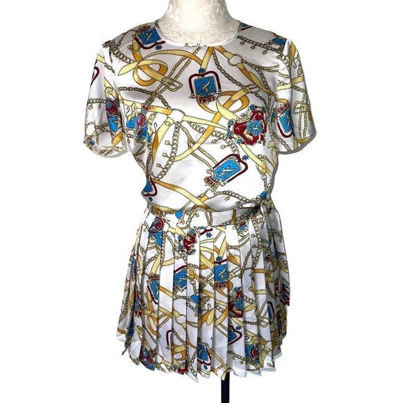 Skirt Top Set Womens Size Small S Vintage Lion And Horse...